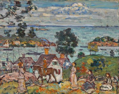 Water Inlet and House, Gloucester Harbor, 1916-18 by Maurice Brazil Prendergast